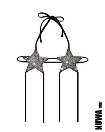 NUWA1997 Kerri Colby ALL STAR bra bra top in rhinstone product view - alternate view