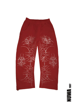NUWA1997 “Paingel” Rhinestone hoodie & pants set in black product view - alternate view