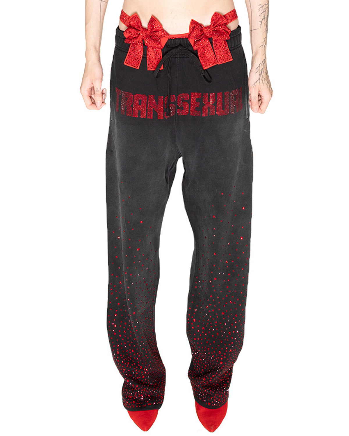 Crystal Script Rhinestoned Sweatpant