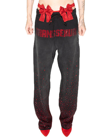 Crystal Script Rhinestoned Sweatpant