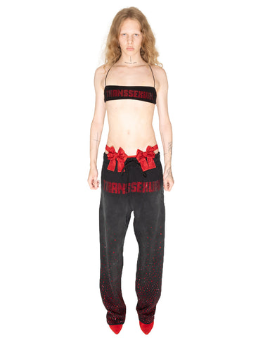 Crystal Script Rhinestoned Sweatpant
