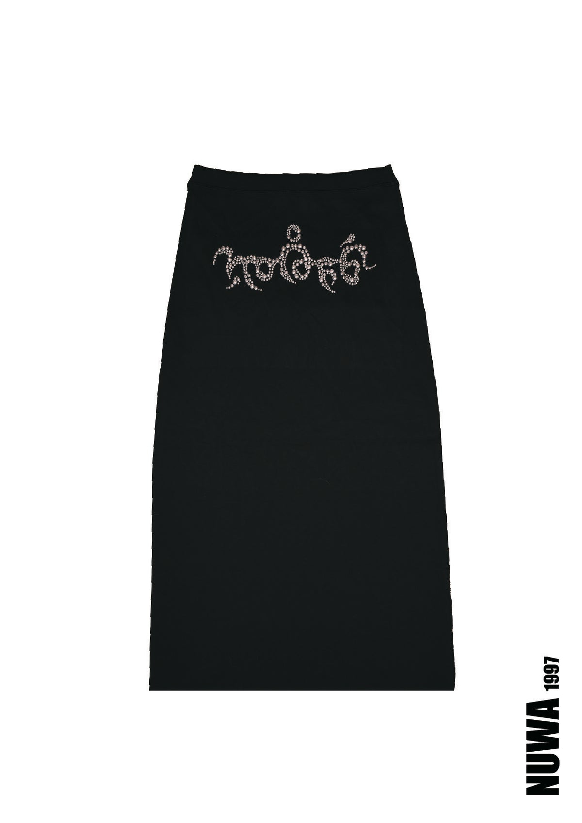 NUWA1997 “Paingel” Rhinestone midi skirt in Silver product view - alternate view