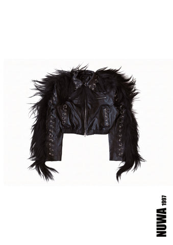 Venom leather bomber jacket