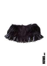 NUWA1997 Ancient Desire goatfur mini skirt in black product view