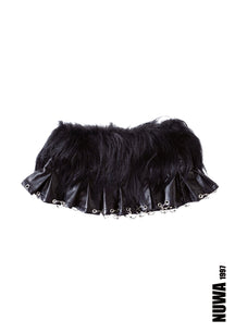 NUWA1997 Ancient Desire goatfur mini skirt in black product view