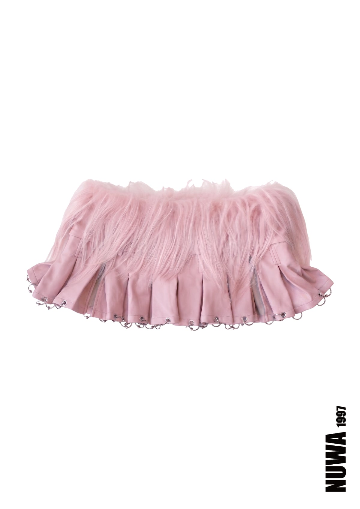 NUWA1997 Ancient Desire goatfur mini skirt in black product view - alternate view
