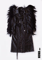 NUWA1997 The Crow goatfur trench coat outerwear product view