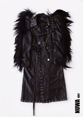 NUWA1997 The Crow goatfur trench coat outerwear product view