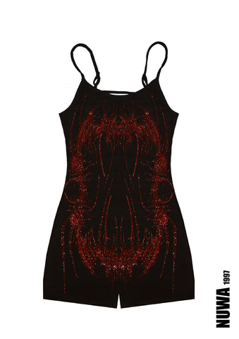 H3ll Gate Rhinestoned bodysuit
