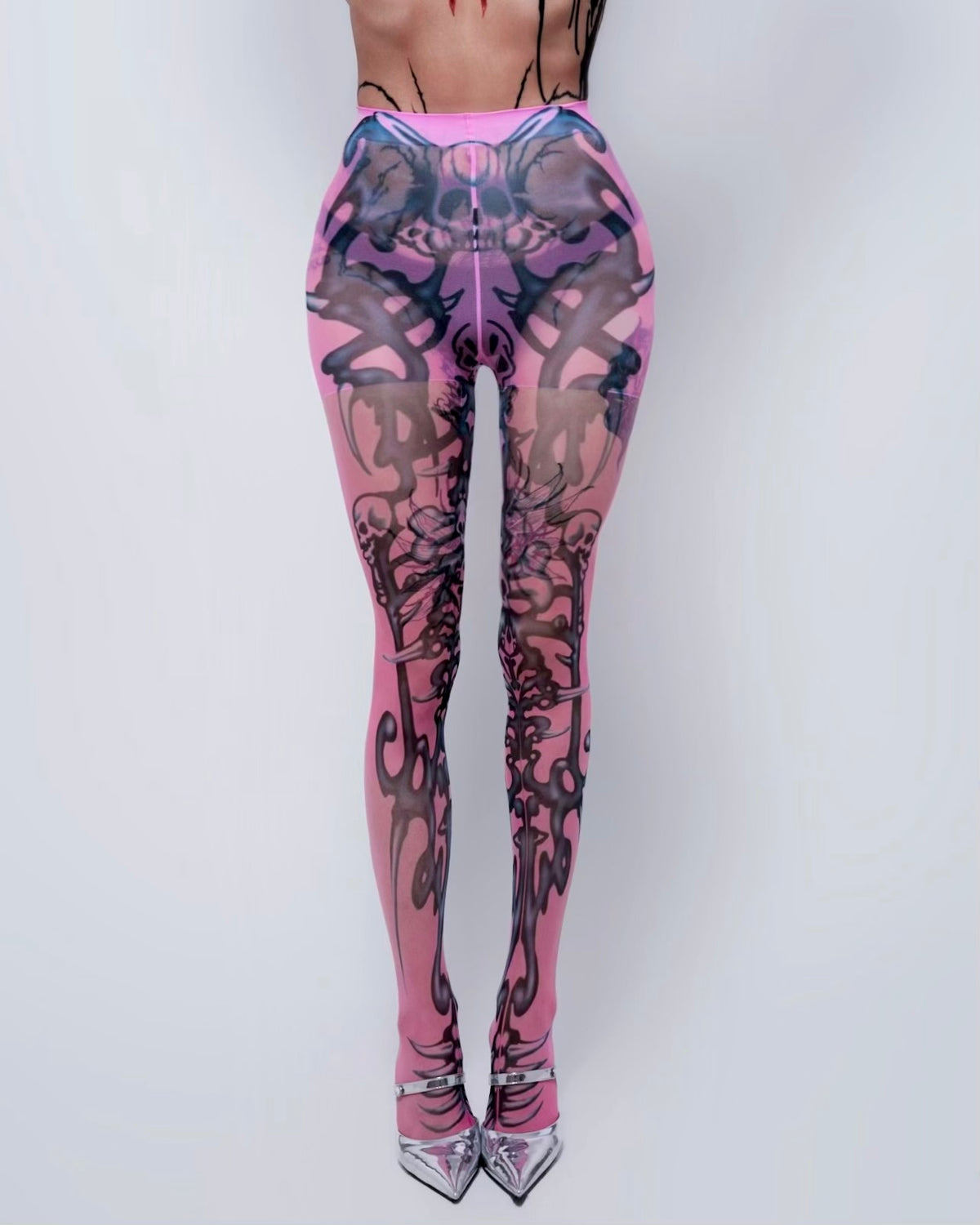 NUWA1997 “Barbie Bones” Stocking in White product view - alternate view