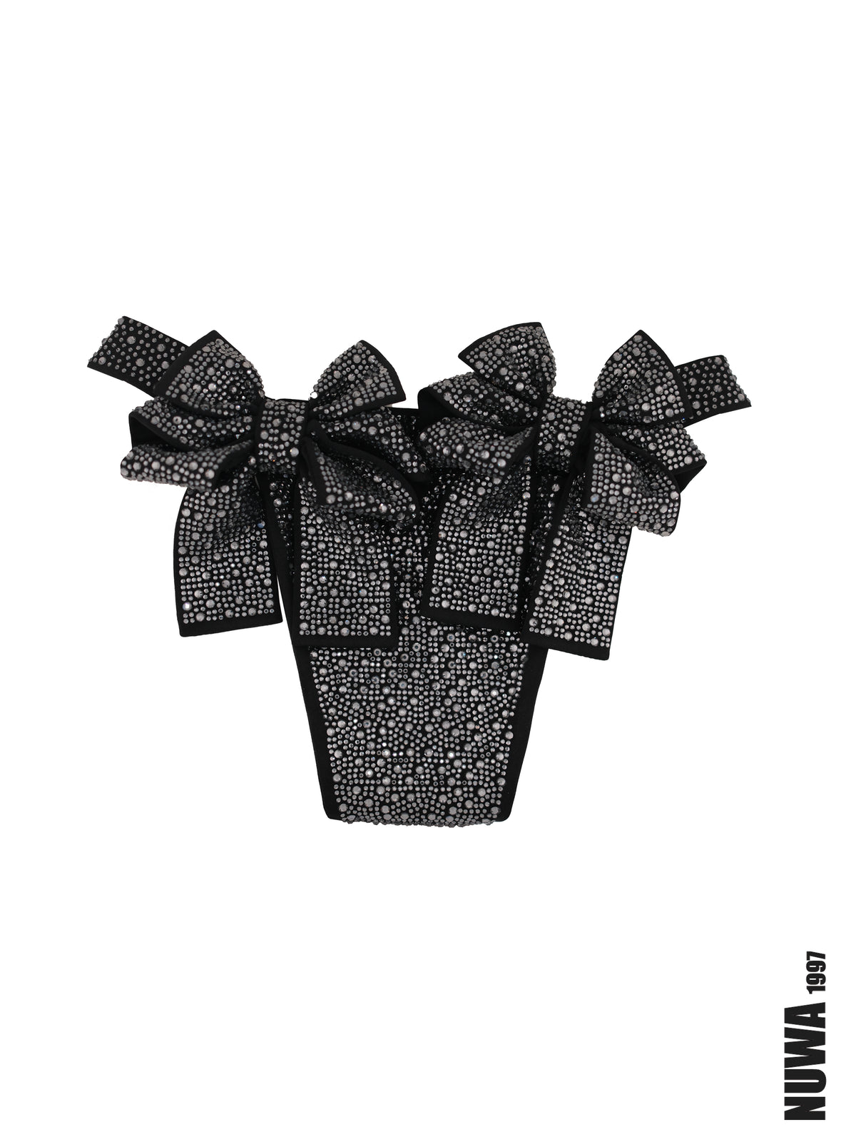 Crystal Bow Rhinestone Support Bikini Bottom