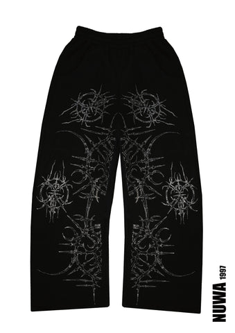 “Paingel” Rhinestone hoodie & pants set