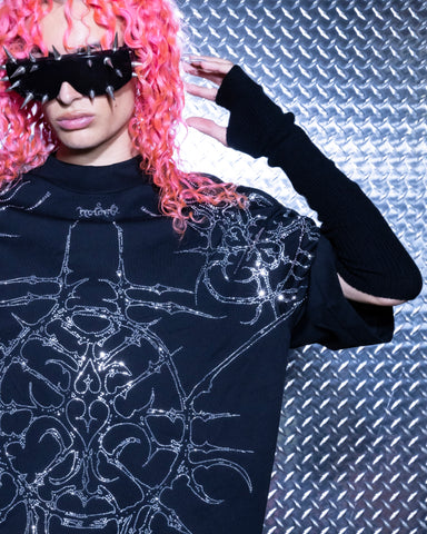 “Paingel” Rhinestoned gloves