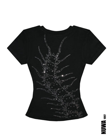 Arachnio Rhinestoned Baby Tee