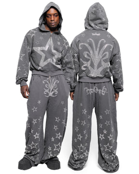 NUWA1997 Kerri Colby “All Star” hoodie & pants set in deep-gray product view - alternate view