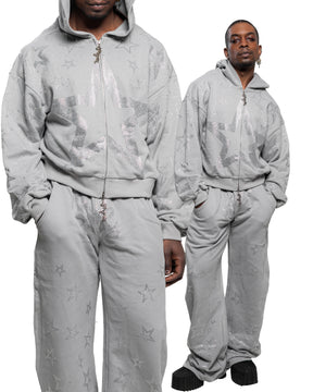 NUWA1997 Kerri Colby “All Star” hoodie & pants set in deep-gray product view - alternate view