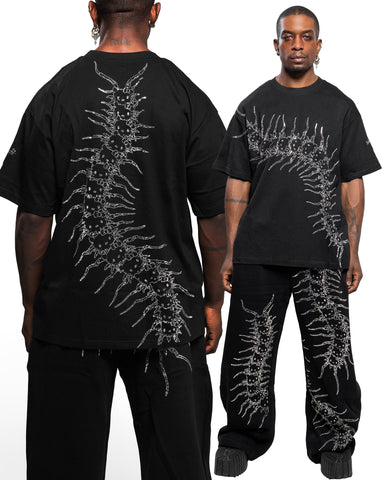 Arachnio Oversized Rhinestoned Tee