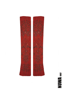 NUWA1997 “Paingel” Rhinestoned gloves in Black( a pair) product view - alternate view