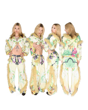 NUWA1997 Hoso hoodie & pants set in Green product view - alternate view