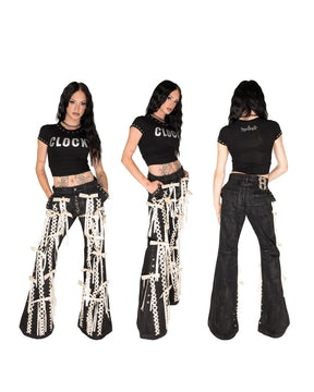 NUWA1997 clocky babytee top product view - alternate view