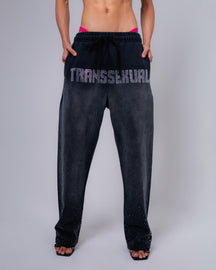 NUWA1997 TS Rhinestoned Sweatpant pants in red product view - alternate view