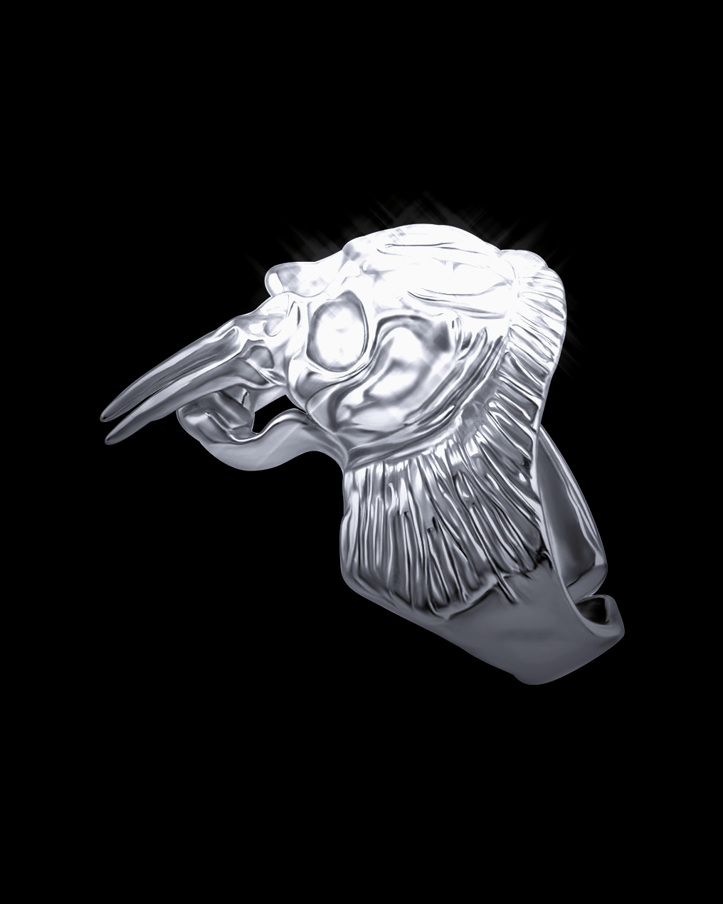 NUWA1997 Nuwa1997 X Aerarius “Fangs Decay” rings in silver product view - alternate view