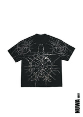 NUWA1997 “Paingel” Rhinestone Tshirt top in silver product view