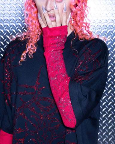 “Paingel” Rhinestoned gloves