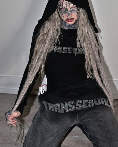 Transsexual slimfit stretch hoodie