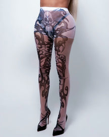 NUWA1997 “Barbie Bones” Stocking in White product view - alternate view