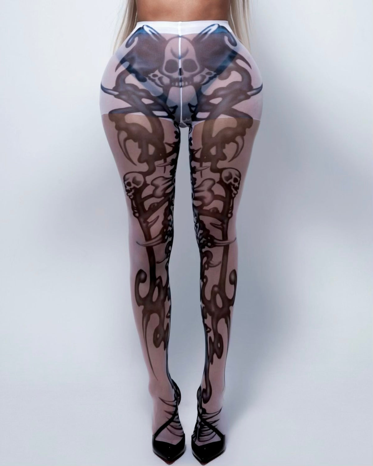 NUWA1997 “Barbie Bones” Stocking in White product view - alternate view