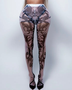 NUWA1997 “Barbie Bones” Stocking in White product view - alternate view