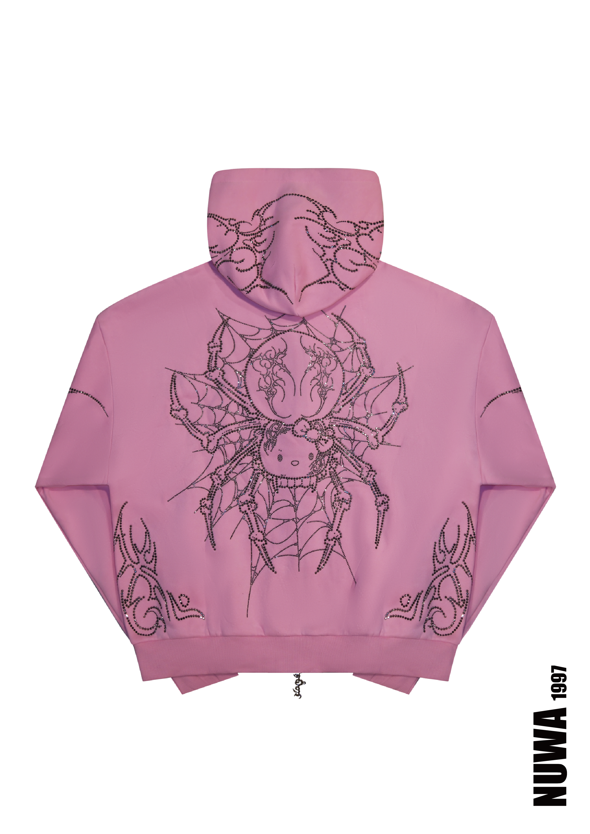 Arachnio Black Hoodie Front View - alternate view
