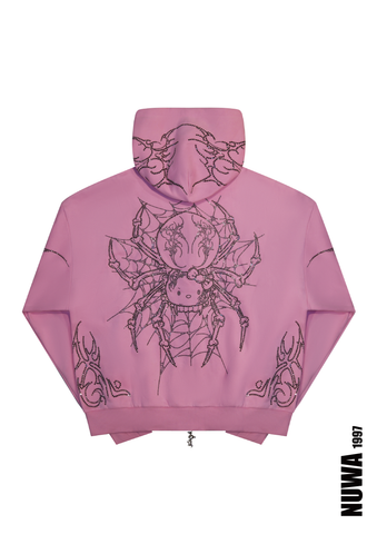 Arachnio Black Hoodie Front View - alternate view