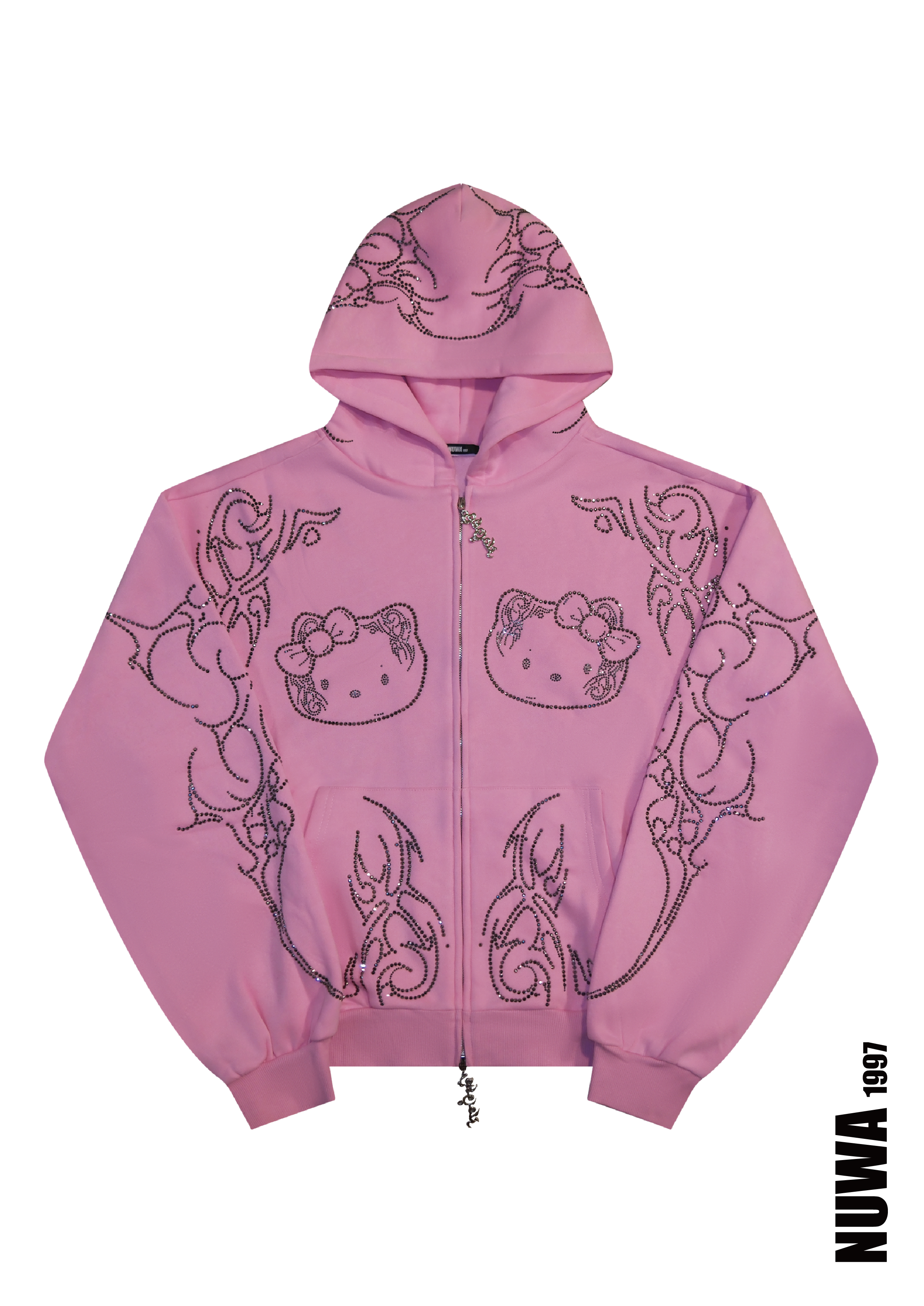 Arachnio Black Hoodie Front View - alternate view