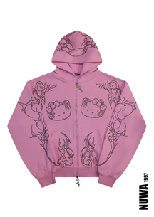 Arachnio Black Hoodie Front View - alternate view
