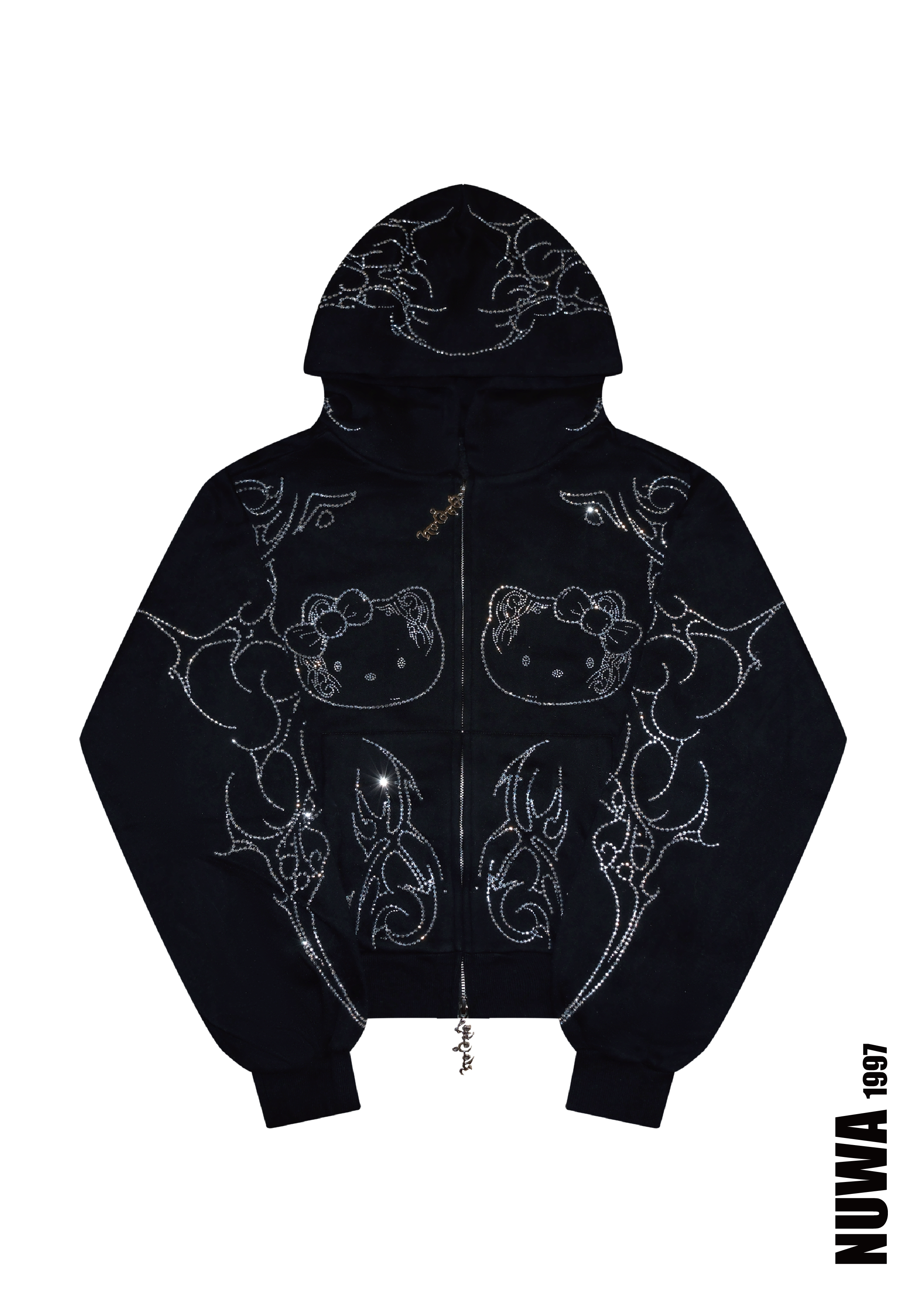 Arachnio Black Hoodie Front View