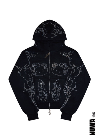 Arachnio Black Hoodie Front View