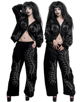 Arachnio Black Hoodie Front View - alternate view