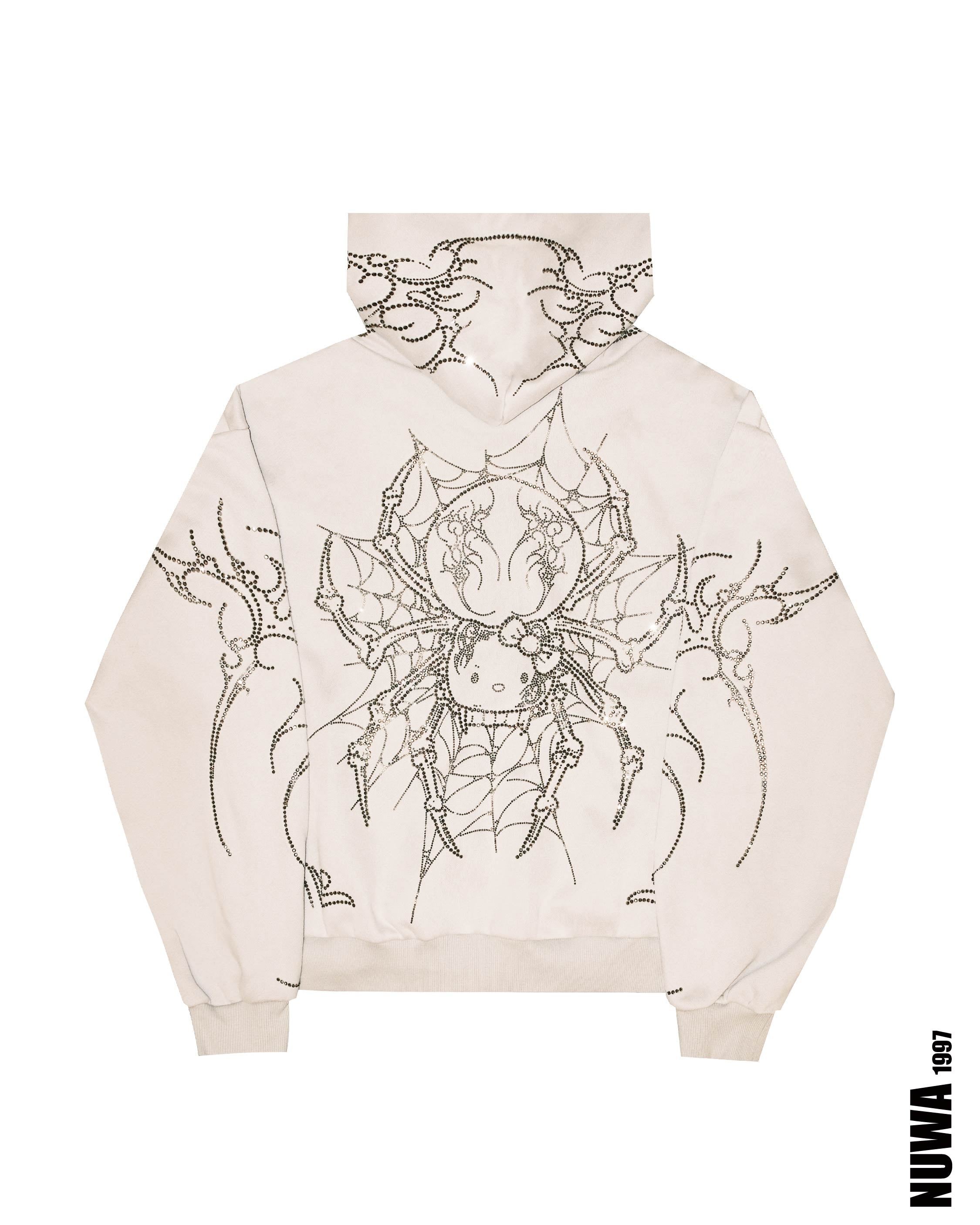 Arachnio Black Hoodie Front View - alternate view