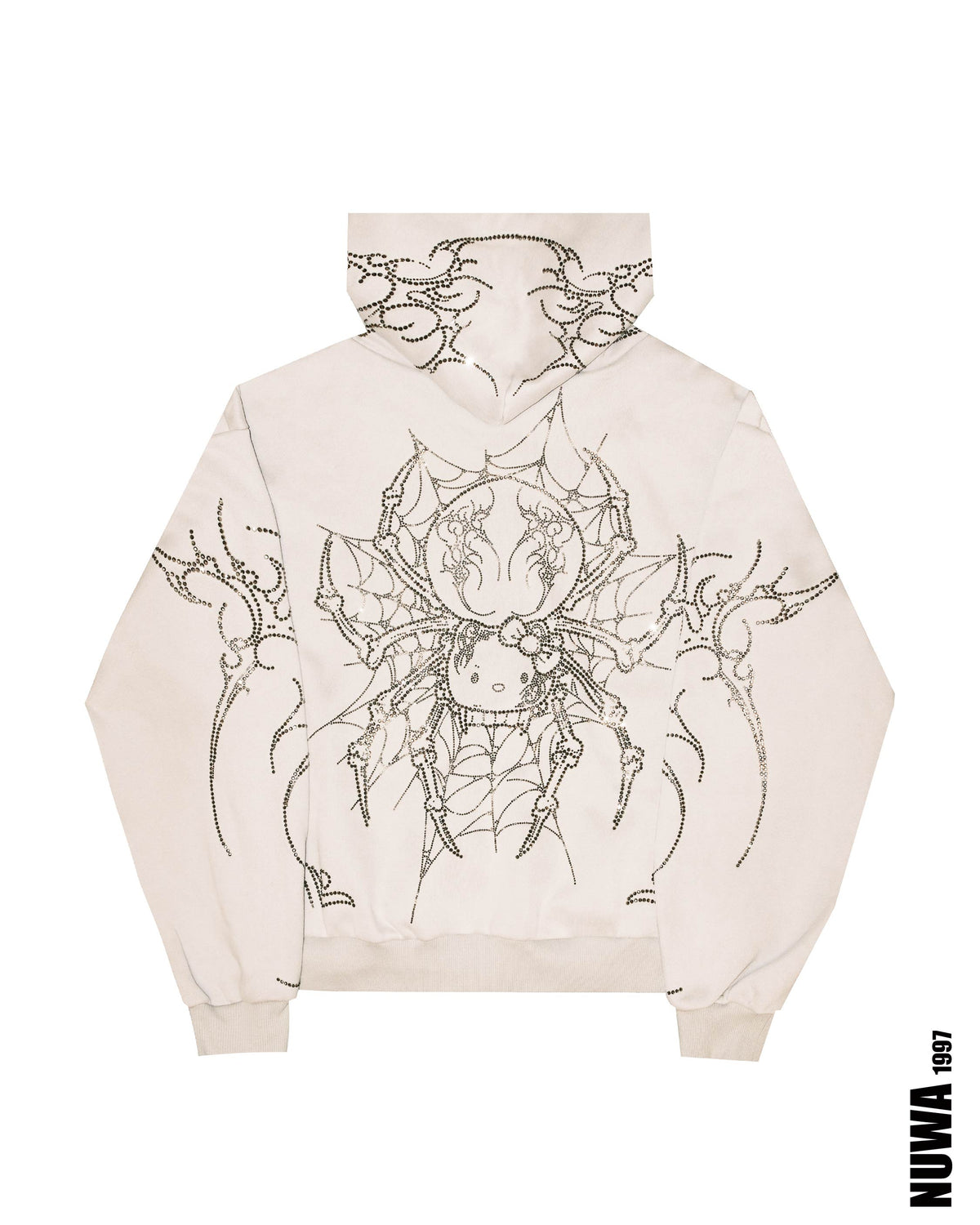 Arachnio Black Hoodie Front View - alternate view