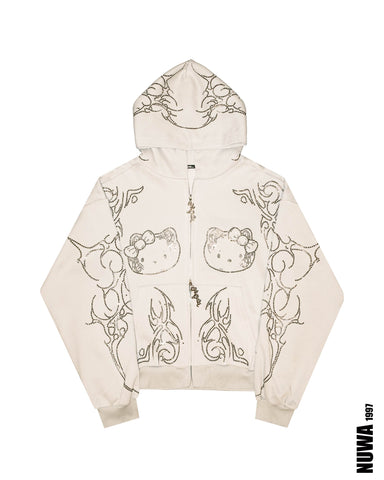 Arachnio Black Hoodie Front View - alternate view