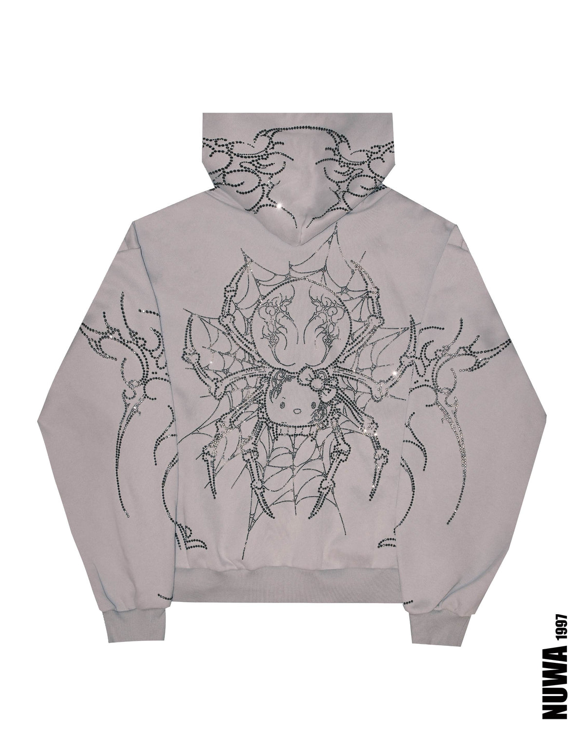 Arachnio Black Hoodie Front View - alternate view