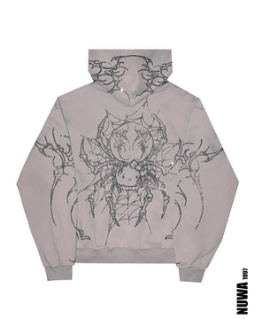 Arachnio Black Hoodie Front View - alternate view
