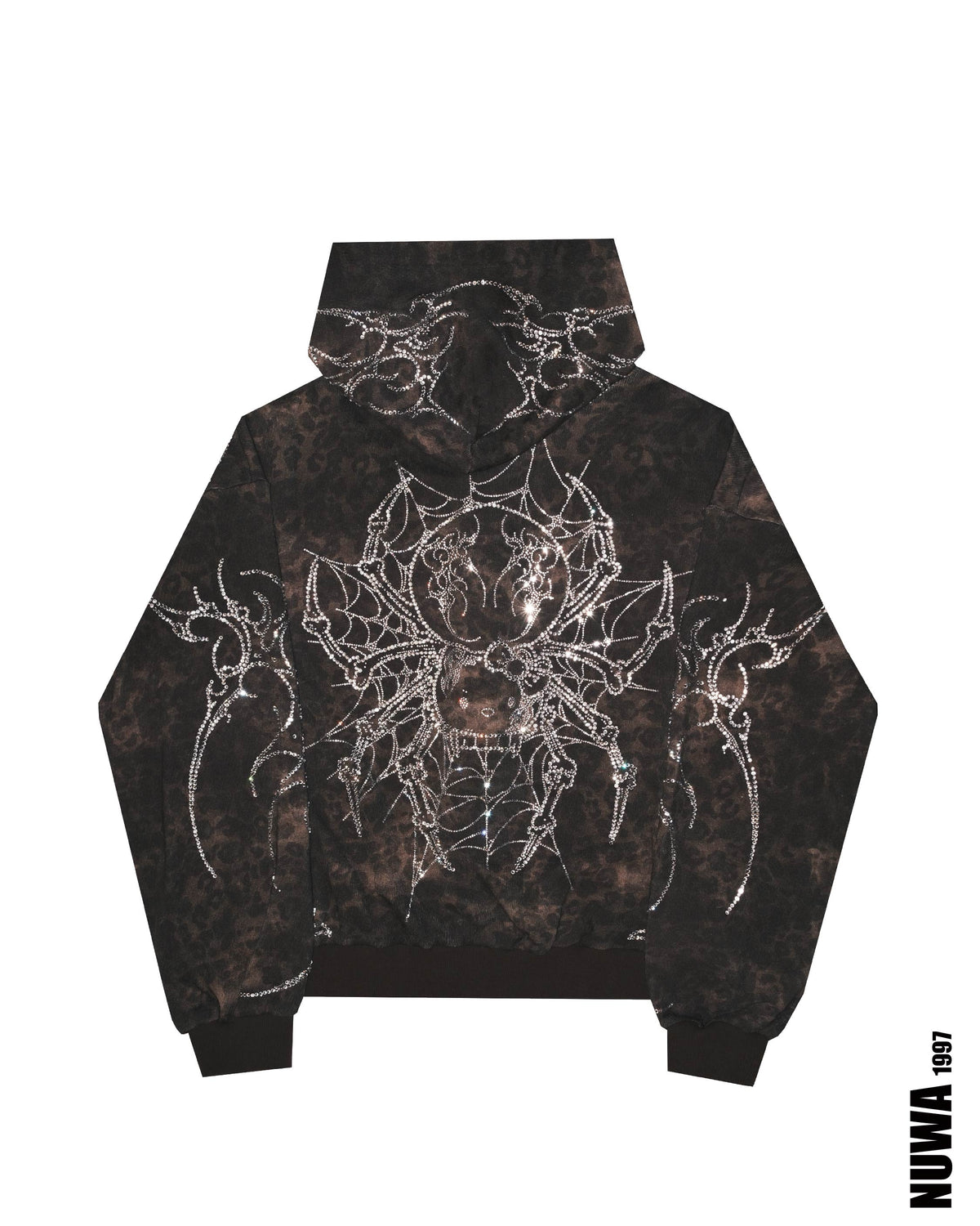 Arachnio Black Hoodie Front View - alternate view