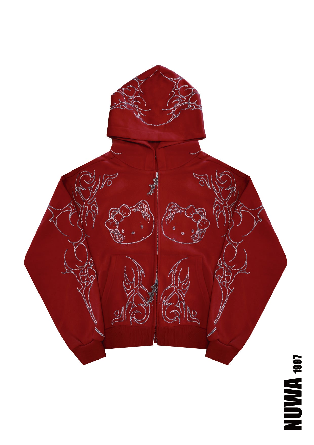 Arachnio Black Hoodie Front View - alternate view