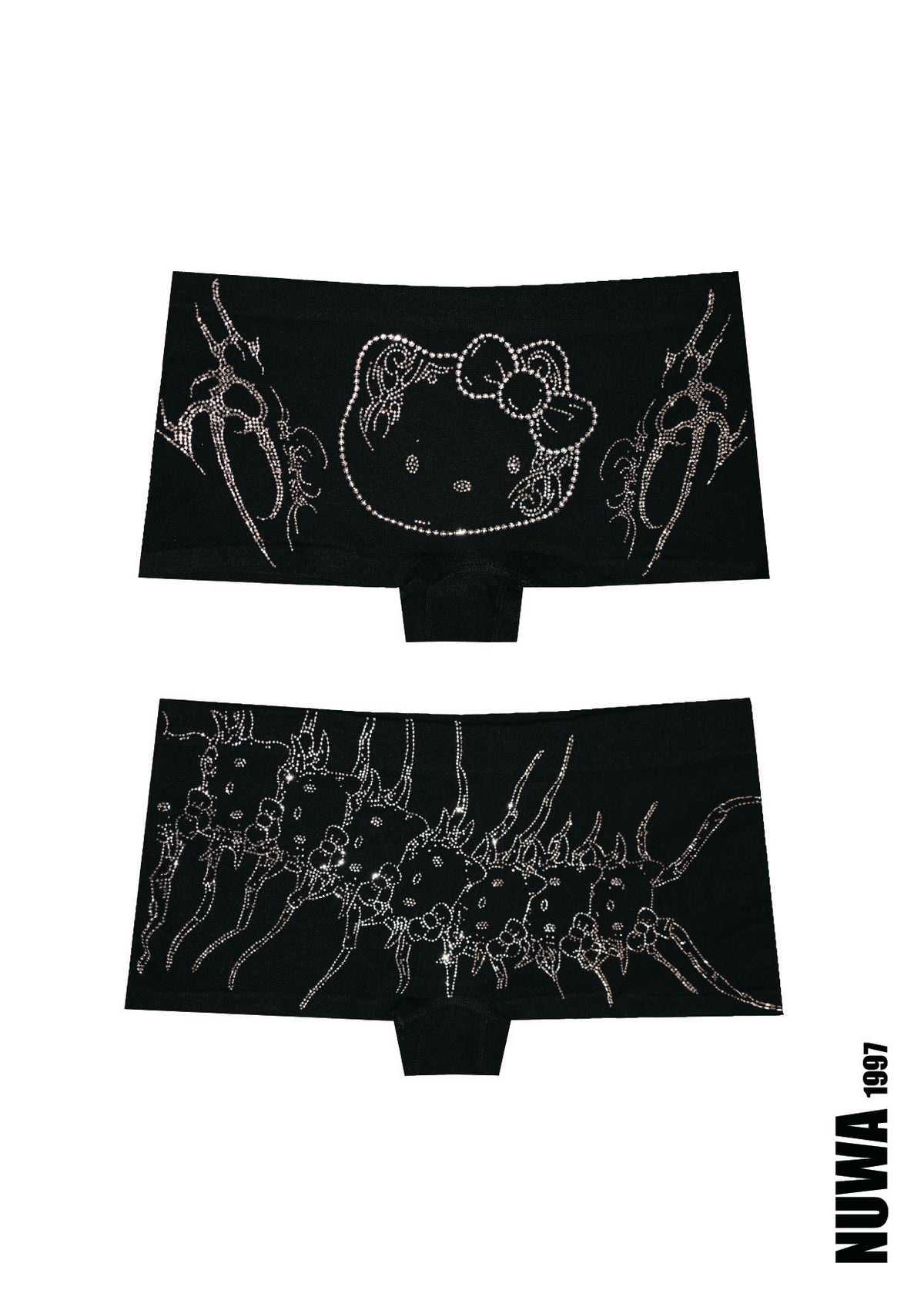 Arachnio stretchy ultra mini shorts