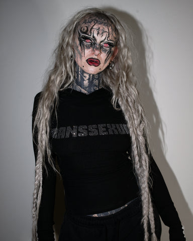 Transsexual slimfit stretch hoodie