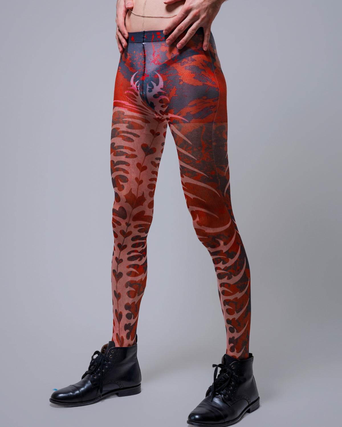 NUWA1997 “Sigil Blood” stocking in black-1 product view - alternate view