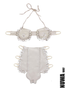 NUWA1997 BDG Bra & Skirt Set bra top in black-2 product view - alternate view